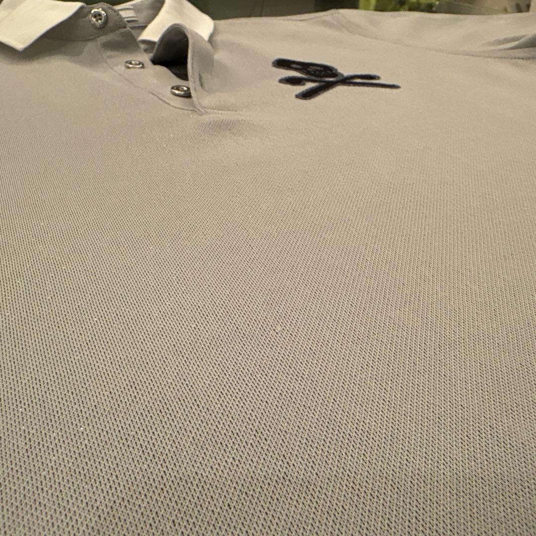 サイズ：Ｌ　MARK & LONA グレーポロシャツ　ゴルフウエア　メンズ