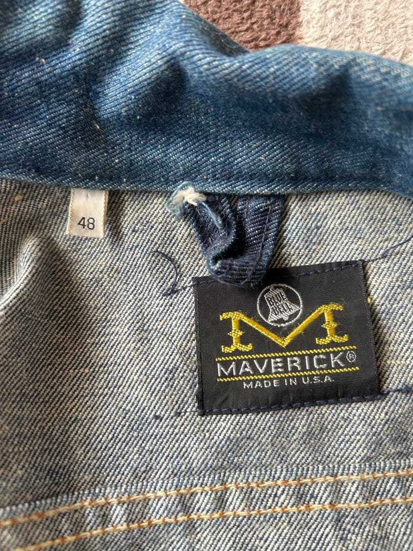 70s MAVERICK 3j03mj USA製 左綾 濃紺 48 ヴィンテージ