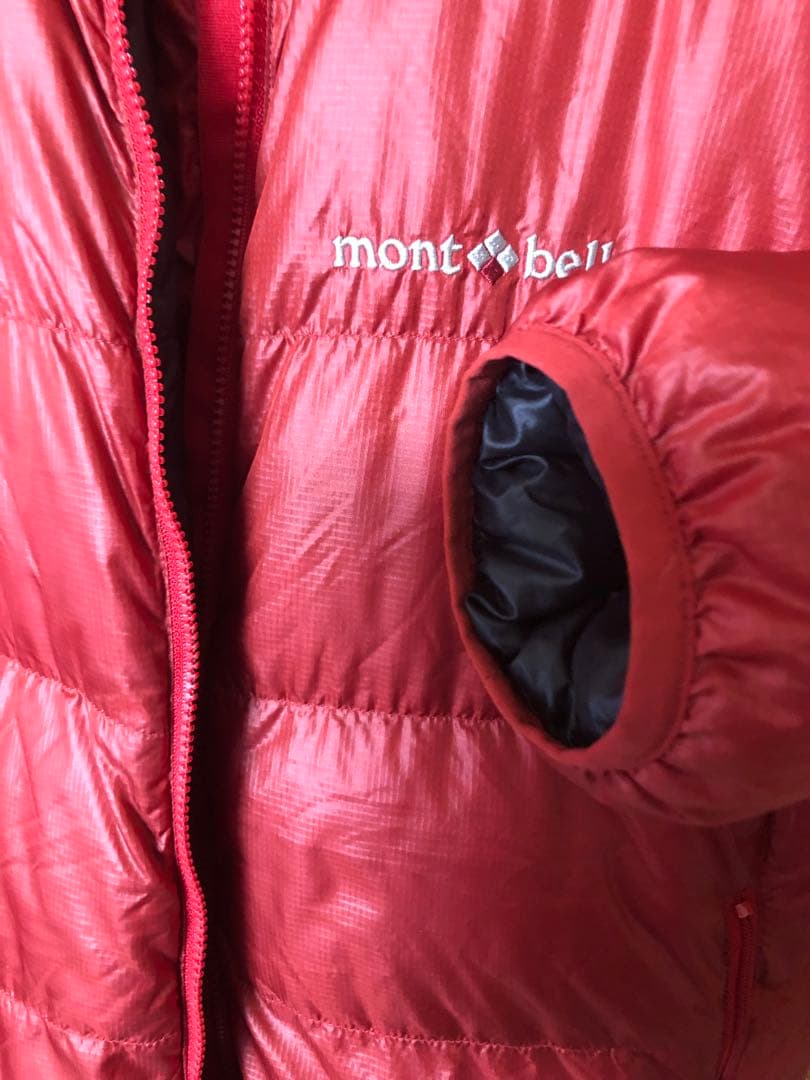 mont-bell モンベル アルパインダウンジャケット M 収納袋付き レッド