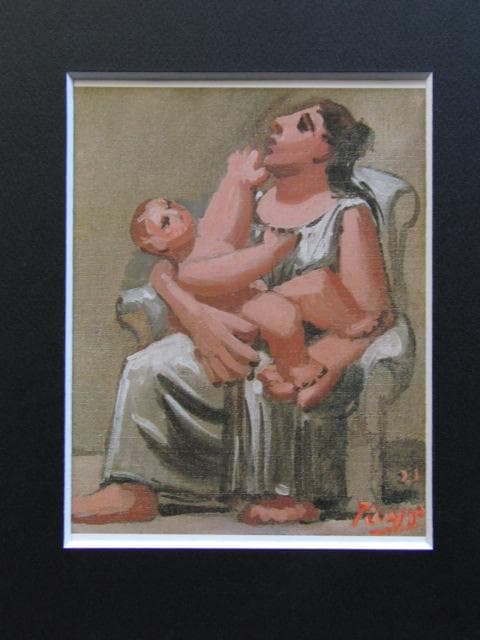 パブロ・ピカソ、【母子像（子供を抱く女）】、希少画集画より - メルカリ