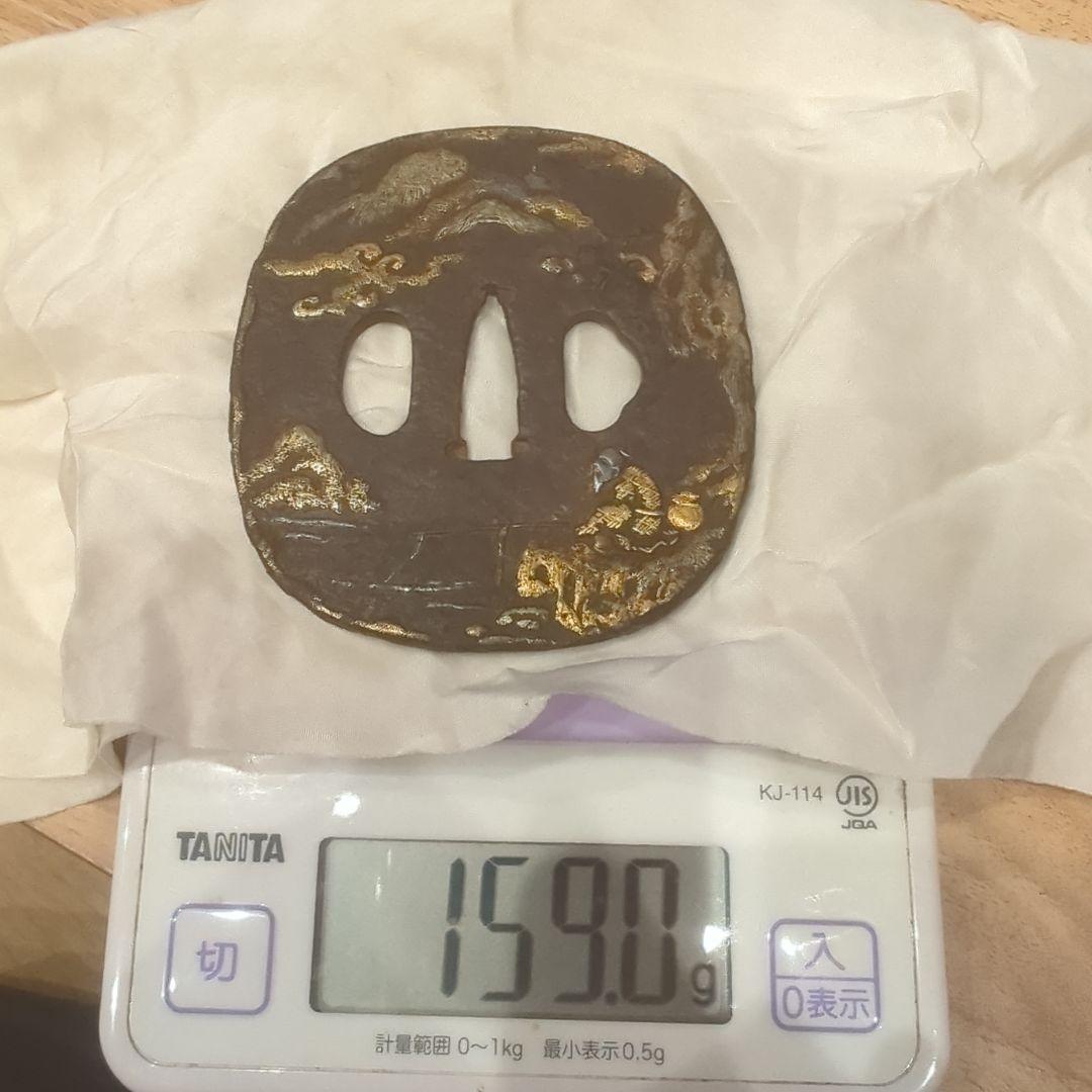 日本刀　鉄　鍔(つば)　鉄地鍔