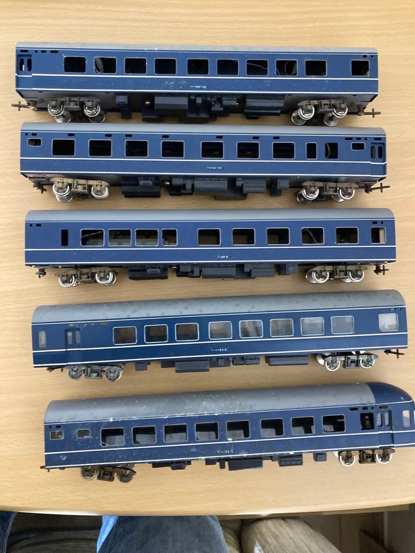 HOゲージ鉄道模型 20系ブルートレイン5両セット ジャンク 模型・プラモデル