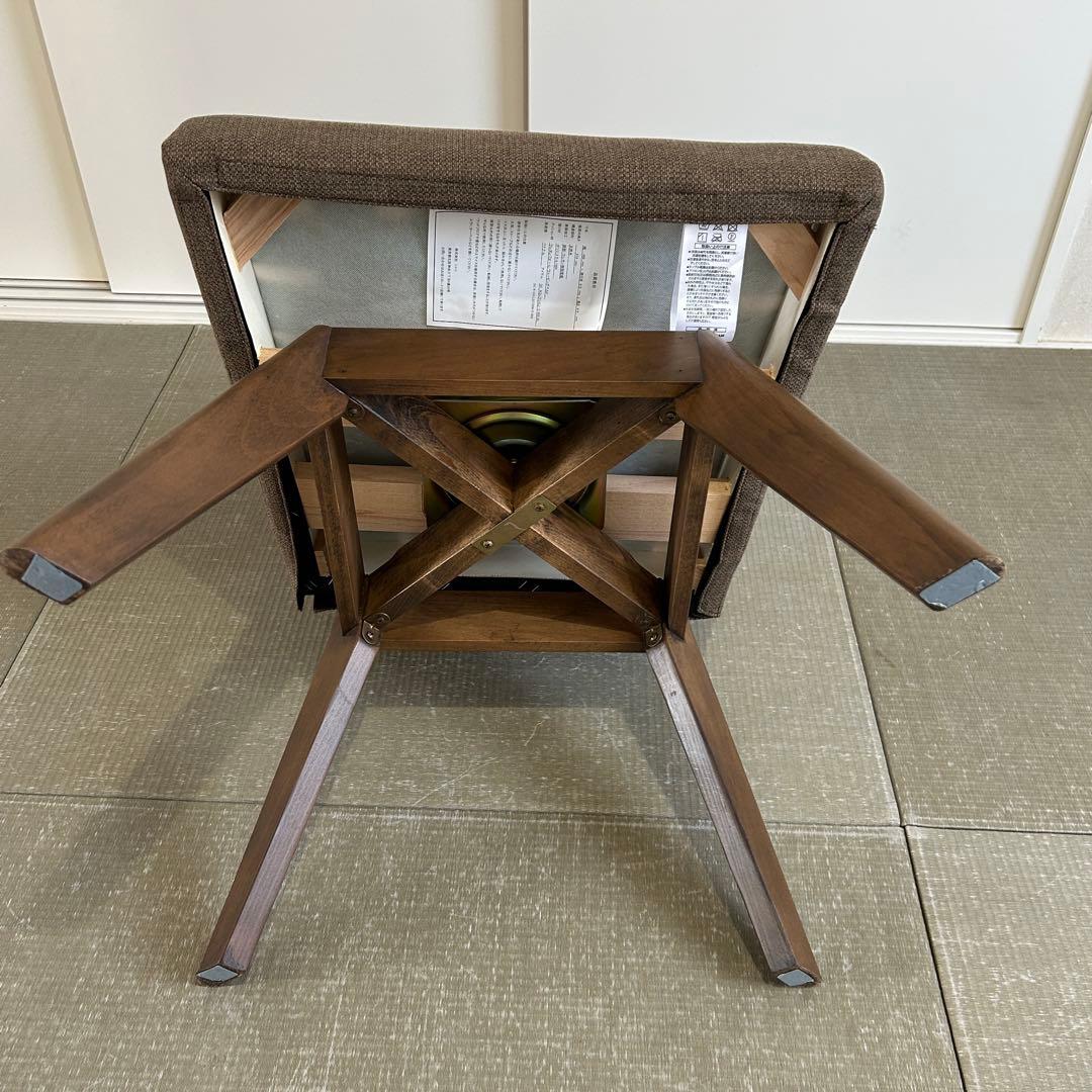 ニトリ ダイニングチェア 回転椅子 ブラウン Nシールド ファブリック