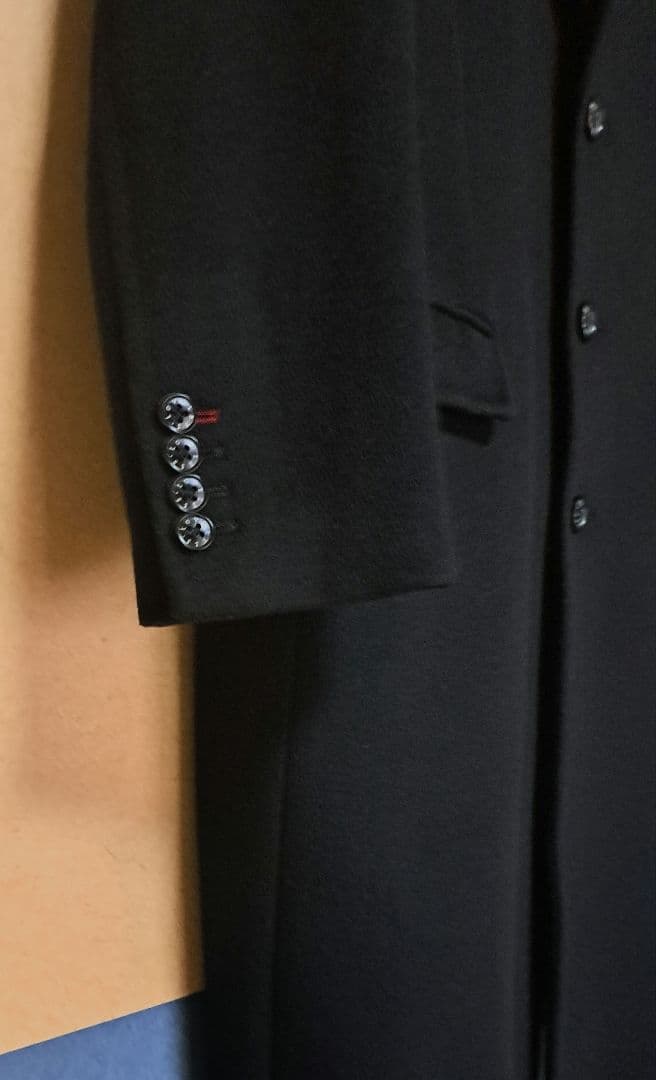 LOVELLESS チェスターコート メンズ　ロングコート　ブラック　ウール