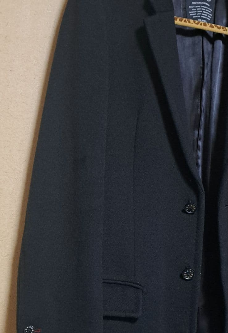 LOVELLESS チェスターコート メンズ　ロングコート　ブラック　ウール