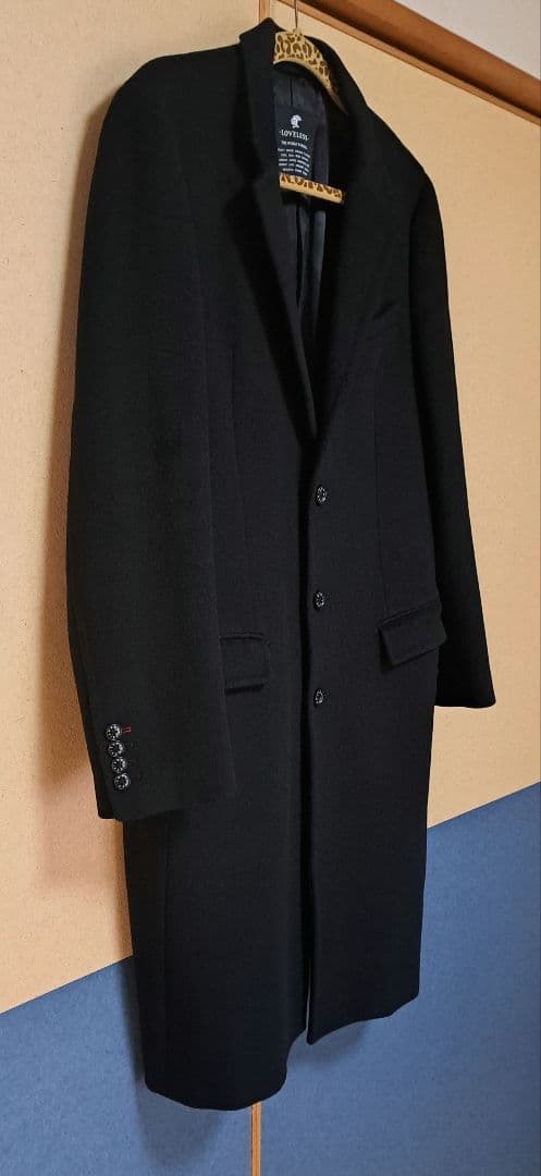 LOVELLESS チェスターコート メンズ　ロングコート　ブラック　ウール