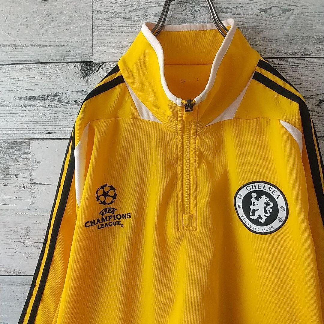 アディダス チェルシー CL仕様 刺繍 ハーフジップ 長袖 ジャージ 3L