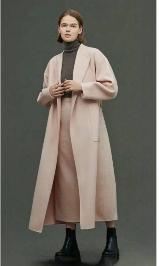 uncrave アンクレイヴ ライトリバーロングコート ピンク1 - メルカリ