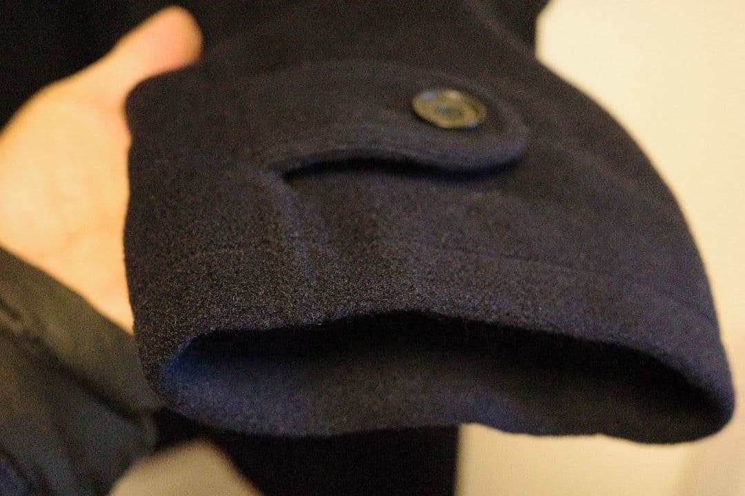 ガ*マ様 HERNO ウール カシミア ハーフコート ステンカラーコート ネイビ