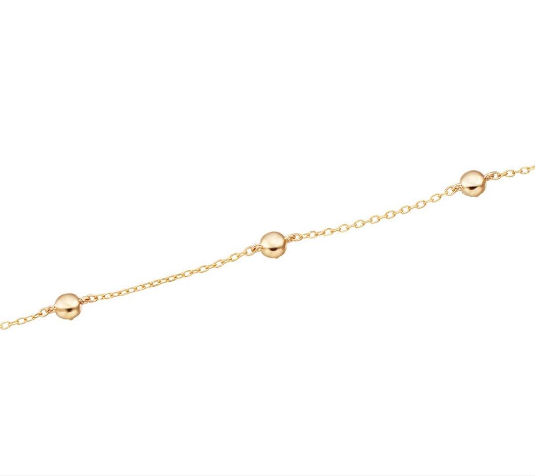 K10イエローゴールドホワイトトパーズブレスレット　ジュエリーツツミ