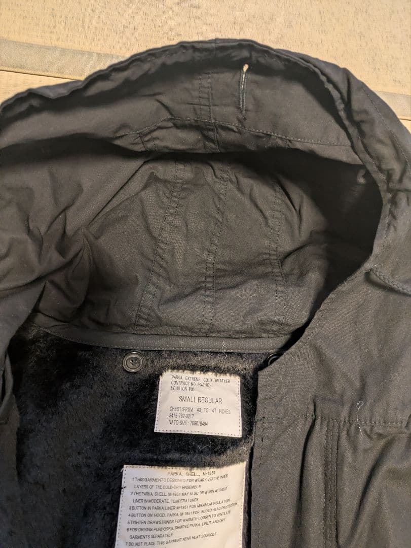 HOUSTON M-51　ライナー付き SMALL REGULAR 黒