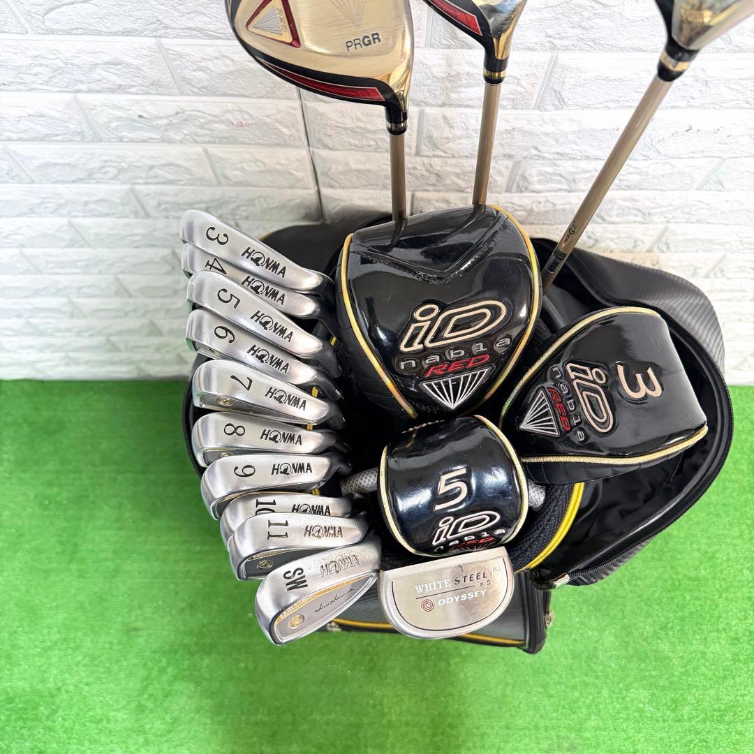 ゴルフセット　豪華　HONMA PRGR ラウンド仕様　メンズ　すぐ使える　良好