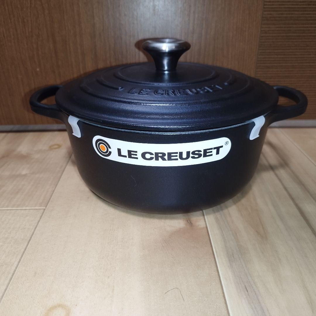 未使用品】 ルクルーゼ ココット・ロンド 20cm マットブラック - メルカリ