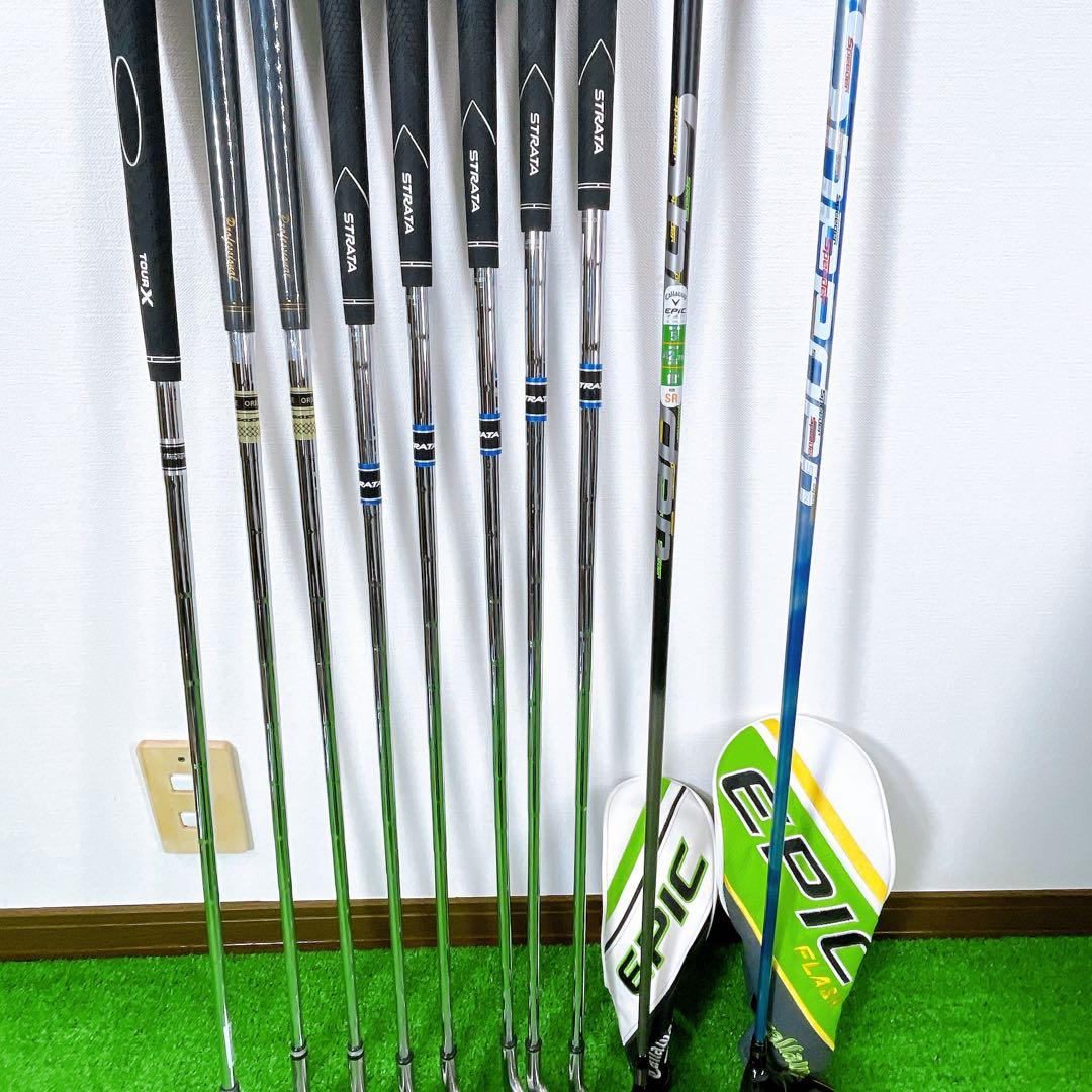レフティ　エピックフラッシュ　ストラータ　新品ウェッジ　新品パター　新品バック
