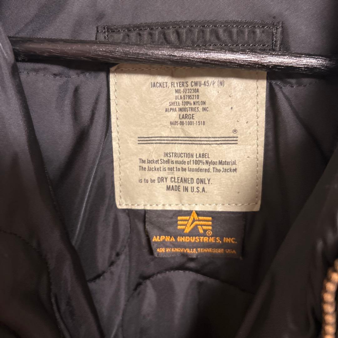 usa製　ALPHA INDUSTRIES FLYER'S CWU 45/P L