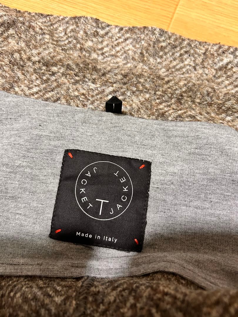 未使用 トネッロ Tジャケット ネップツイード ヘリンボーン ブラウン