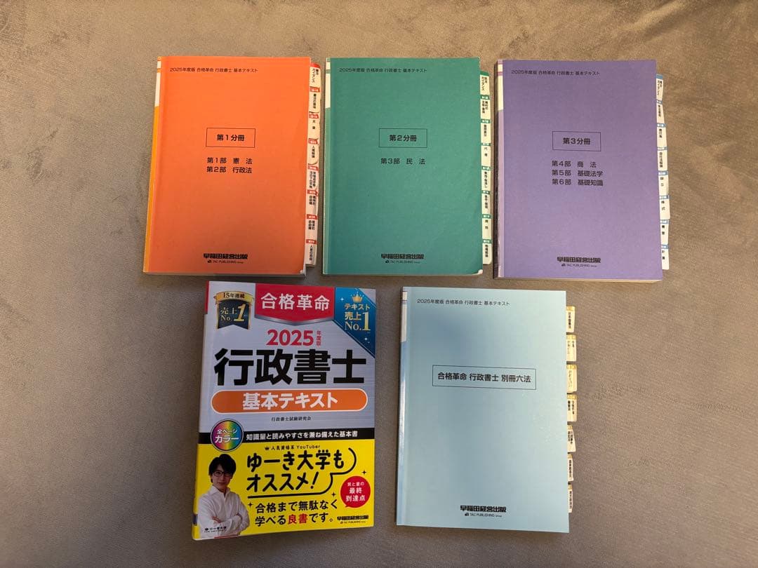【2025年度版】行政書士 合格革命セット（TAC公開模試・本試験問題付き）