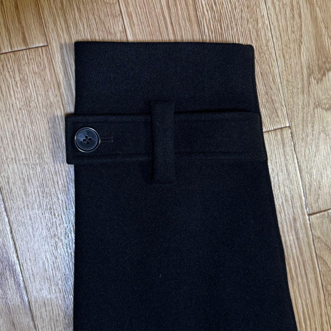 新品未使用　CLEL テックメルトン ルーズステンカラーコート ブラック L