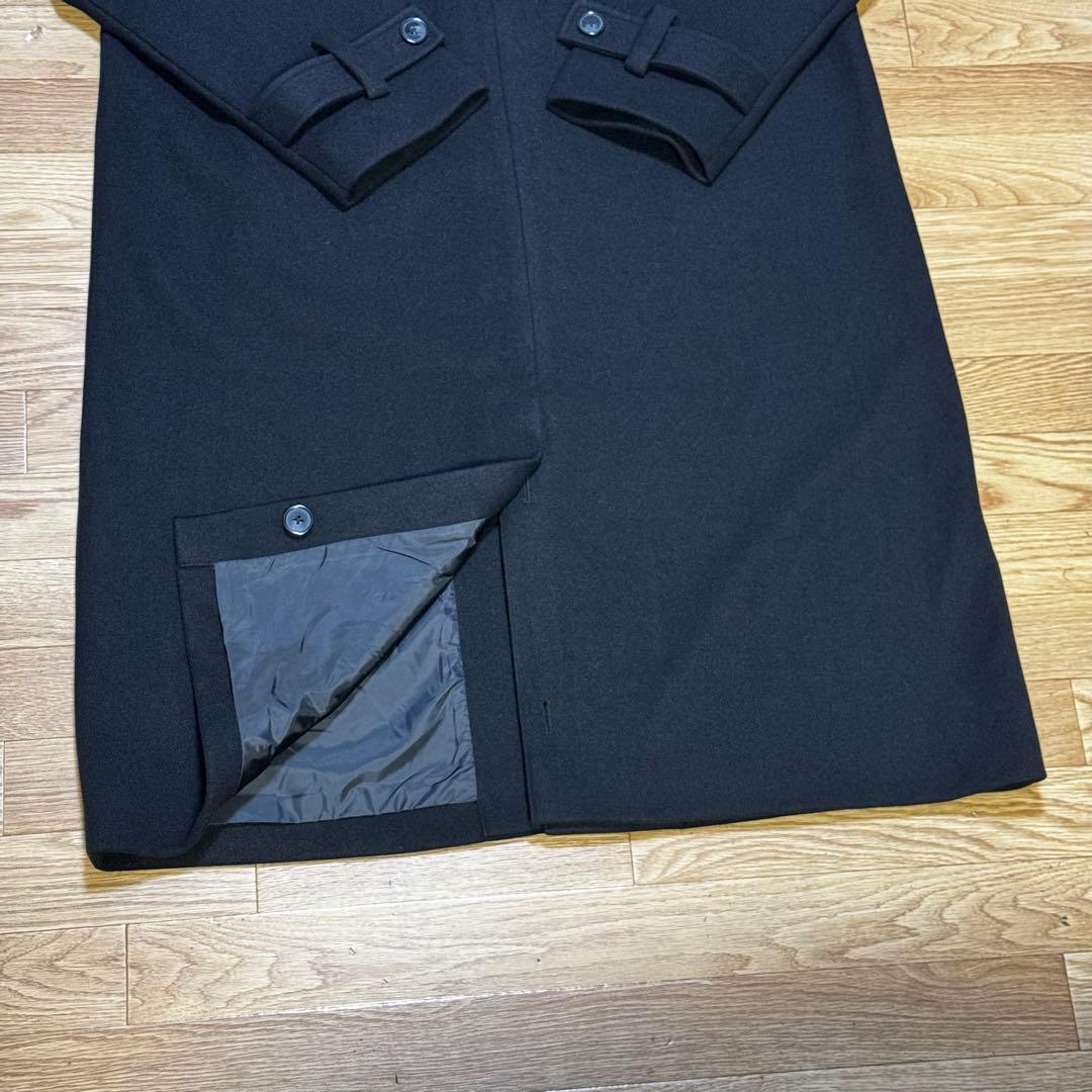 新品未使用　CLEL テックメルトン ルーズステンカラーコート ブラック L