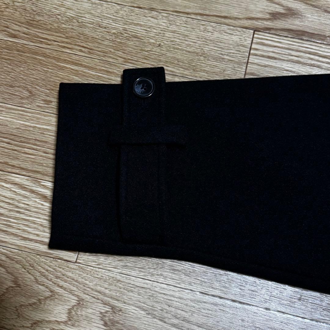 新品未使用　CLEL テックメルトン ルーズステンカラーコート ブラック L