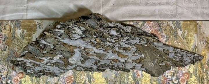 水石 3890 大型丹波紫雲石 横80×高14(cm) 15.64kg