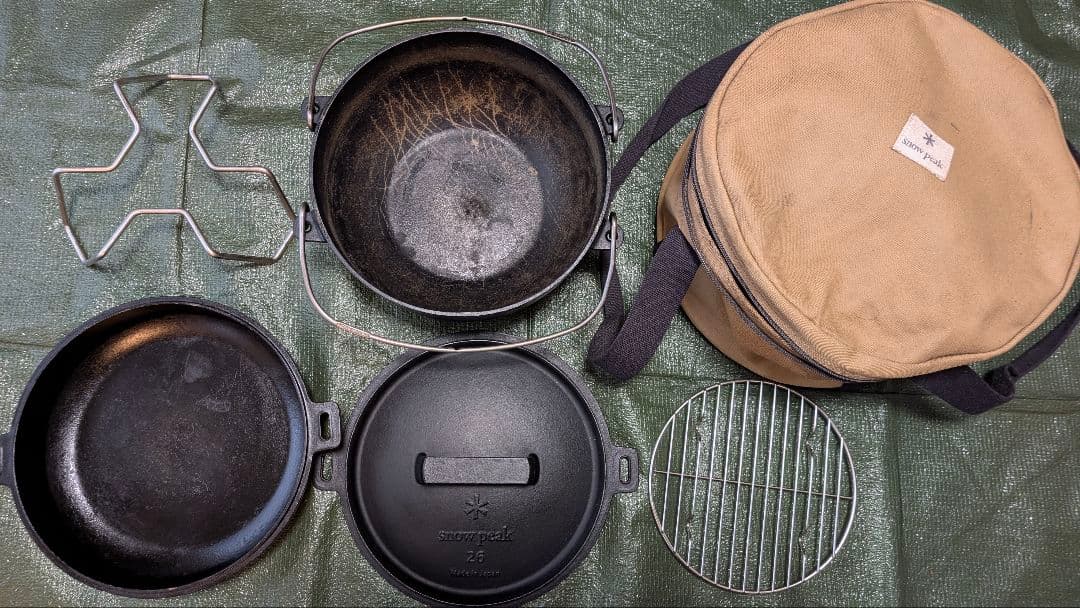 スノーピーク 26 ダッチオーブン ＆ケース、インナーネット