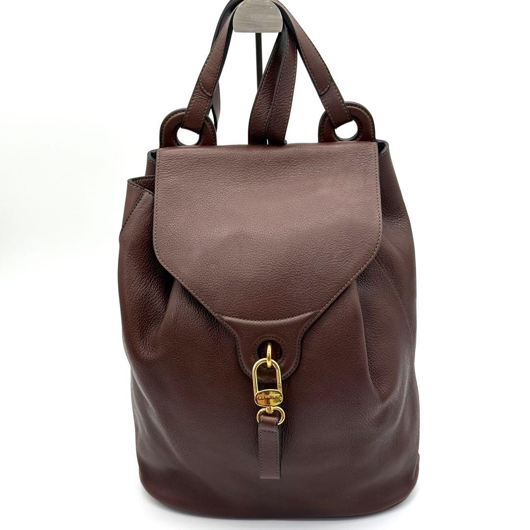DELVAUX デルヴォー カーフ レザー 本革 リュックサック バックパック