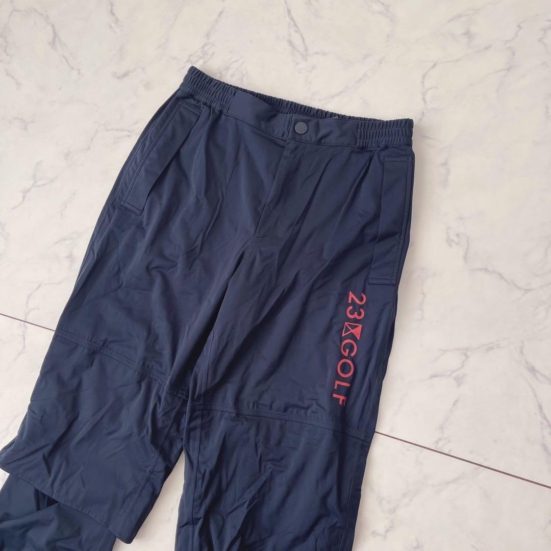 【未使用級】23区ゴルフ レインウェア セットアップ 上下 ネイビー M〜L