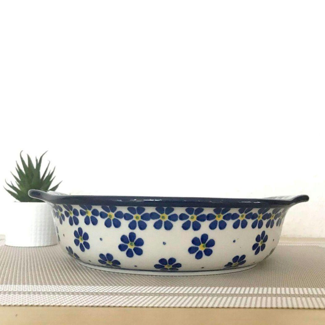 新品 ポーランド食器 青い小花の取っ手付きボウル 36 単品 ツェラミカ