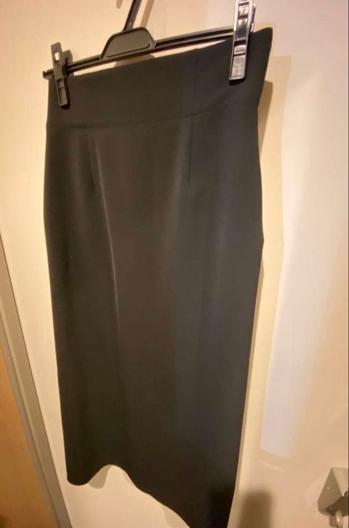 noble ジャージーライクカラータイトスカート ブラック　38