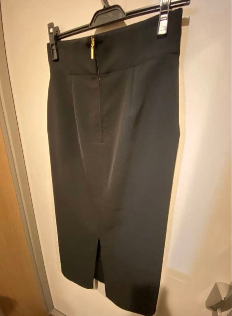 noble ジャージーライクカラータイトスカート ブラック　38