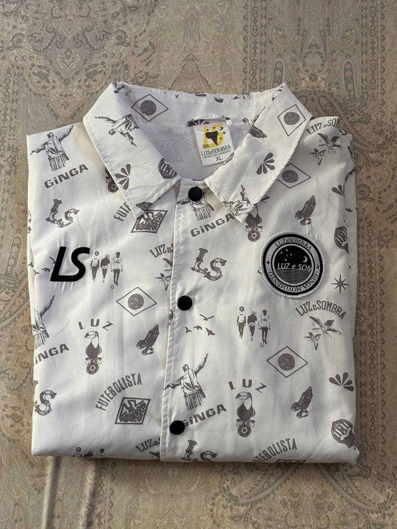 【希少XL】ルースイソンブラ GINGA 総柄コーチジャケット ホワイト