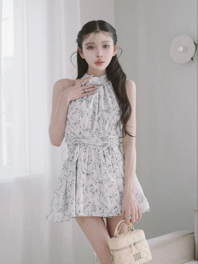 Darich♡アメスリギャザーフレアミニワンピース (GRY・Free) - メルカリ