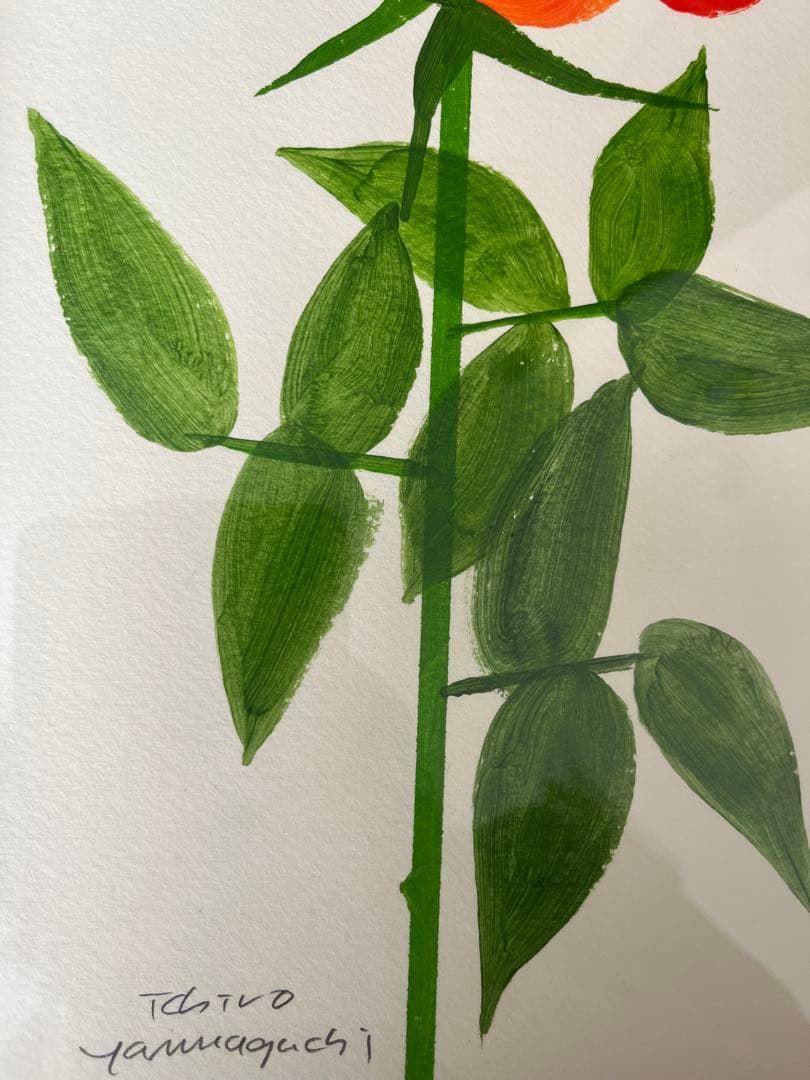 山口一郎　原画　オレンジの薔薇　2025 new song 一点物