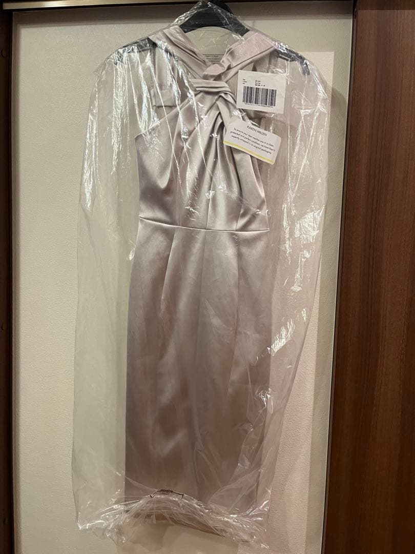 【新品】Karen Millen シャンパンカラーのサテンドレス