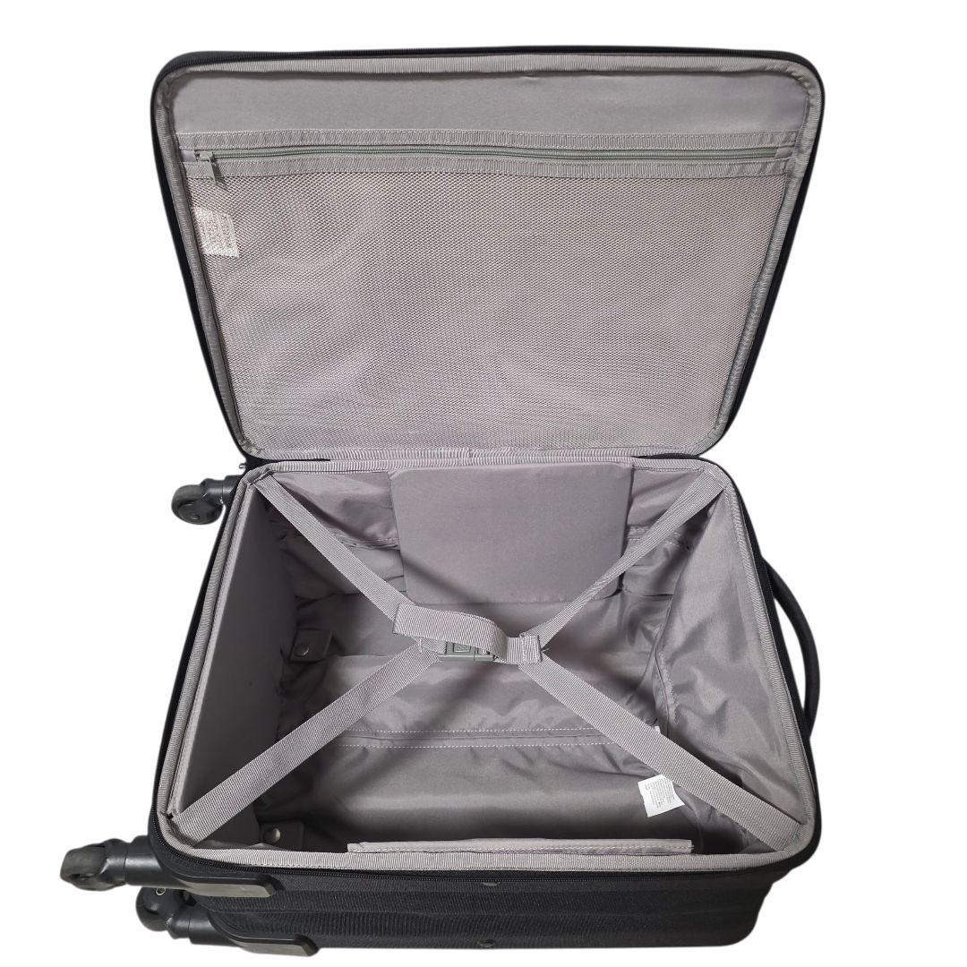 美品 機内持ち込み 無印良品 半分の厚みで収納できるソフトキャリーケース 黒