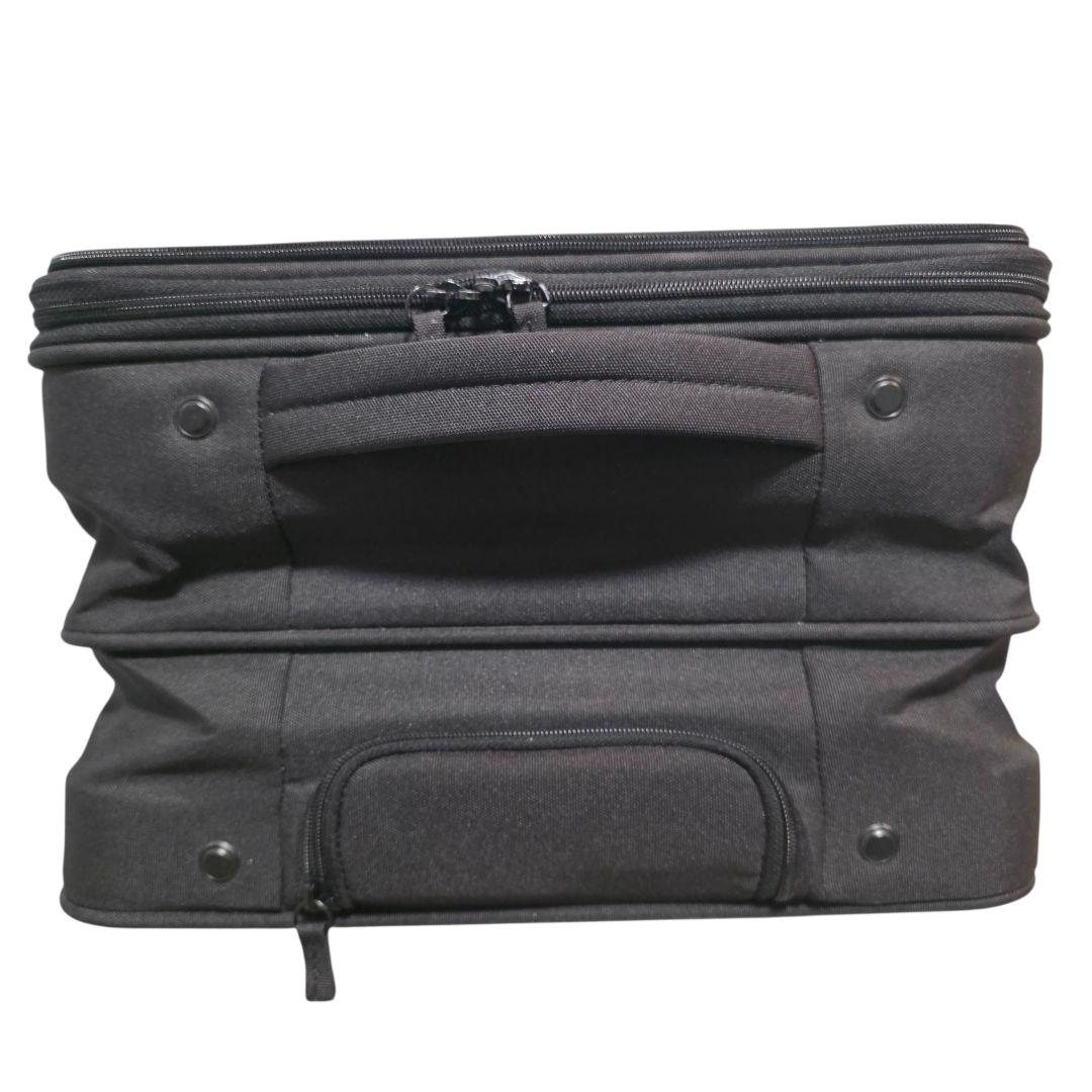 美品 機内持ち込み 無印良品 半分の厚みで収納できるソフトキャリーケース 黒