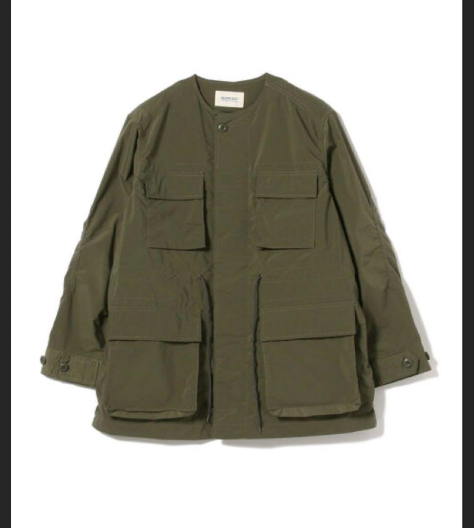 試着のみ ソロテックス ミリタリー ブルゾン ノーカラー ビームスボーイ