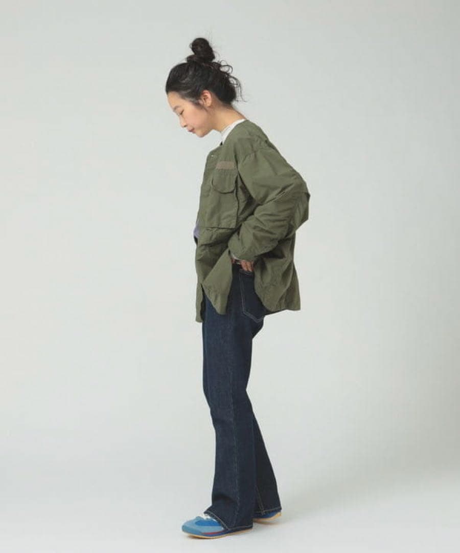 試着のみ ソロテックス ミリタリー ブルゾン ノーカラー ビームスボーイ