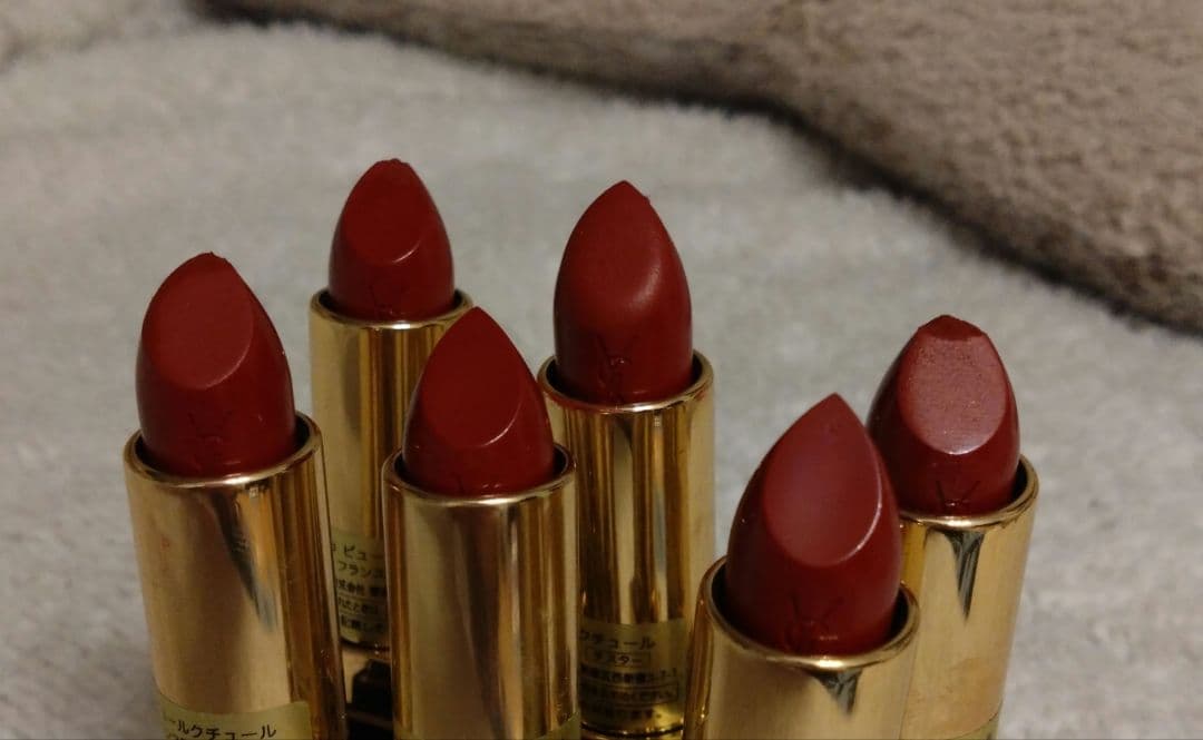 YSL ROUGE PUR COUTURE レッド 6本セット - メルカリ