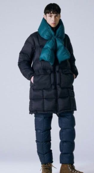 TAION マウンテンパッカブルボリュームダウンコート ブラック L