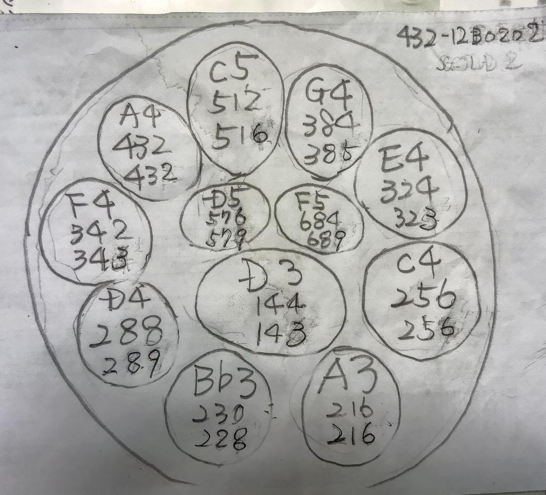 ハンドパン 56センチ 12音 A＝432Hz Dマイナー 音程合ってます - メルカリ