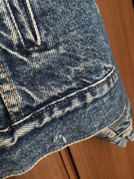 80s90sビンテージ USA製 LEVIS ブラックデニムジャケット Gジャン