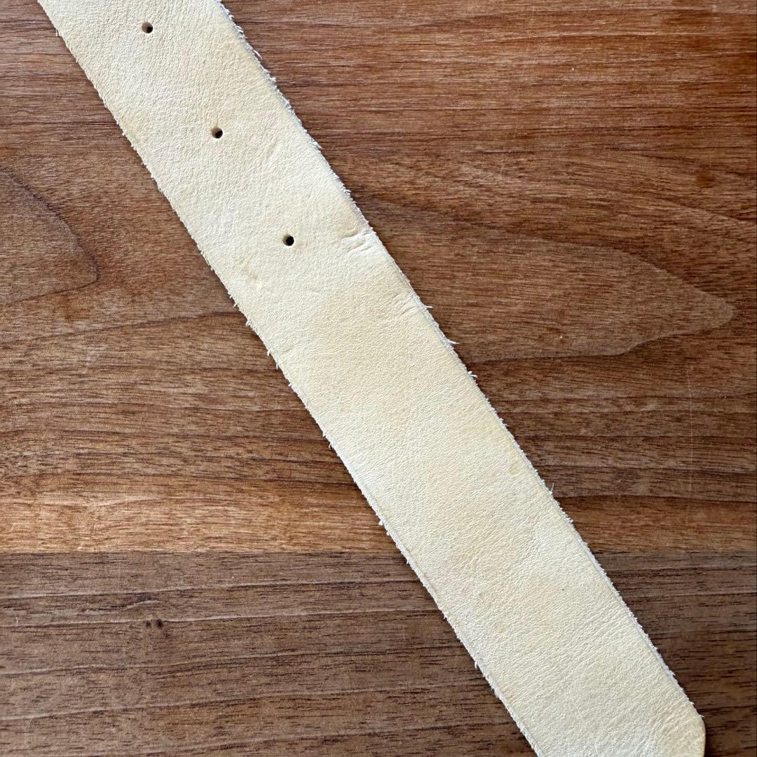 A&S アイボリー Thin buckle belt M