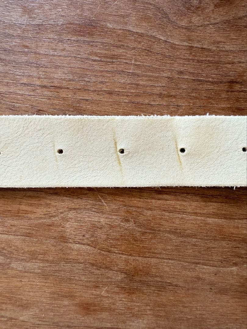 A&S アイボリー Thin buckle belt M