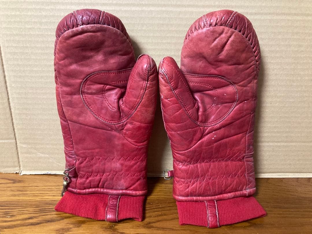 80年代 ビンテージ hayler レザー グローブ 手袋 スキー 登山 当時物