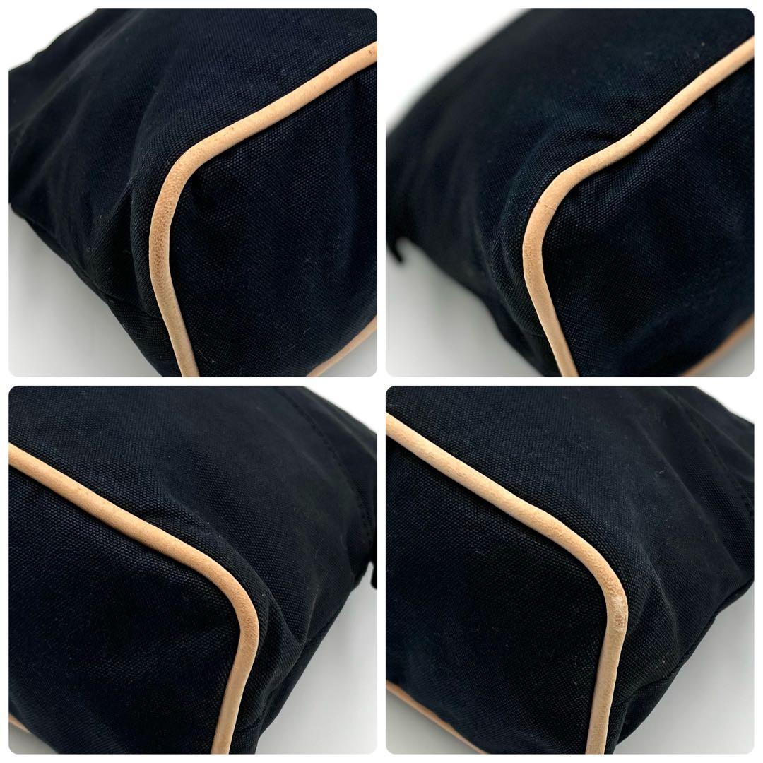 HERMES エルメス ボリード ポーチ GM ブラック キャンバス 黒