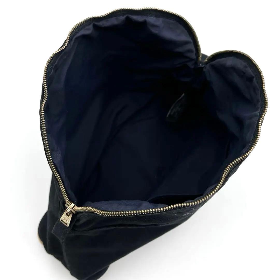 HERMES エルメス ボリード ポーチ GM ブラック キャンバス 黒