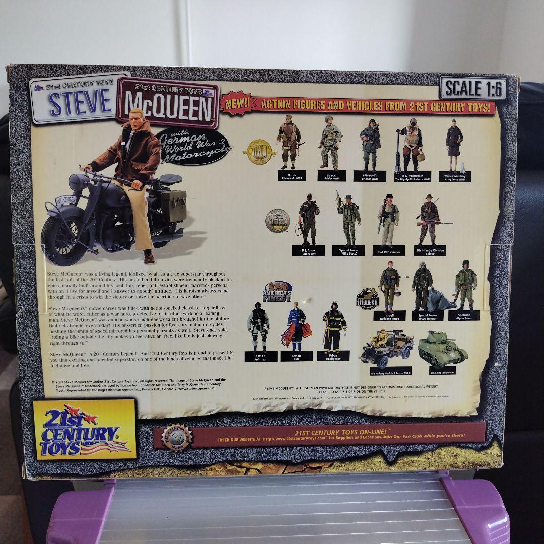 3月17日まで出品スティーブ・マックイーン 1:6 フィギュア バイク付き