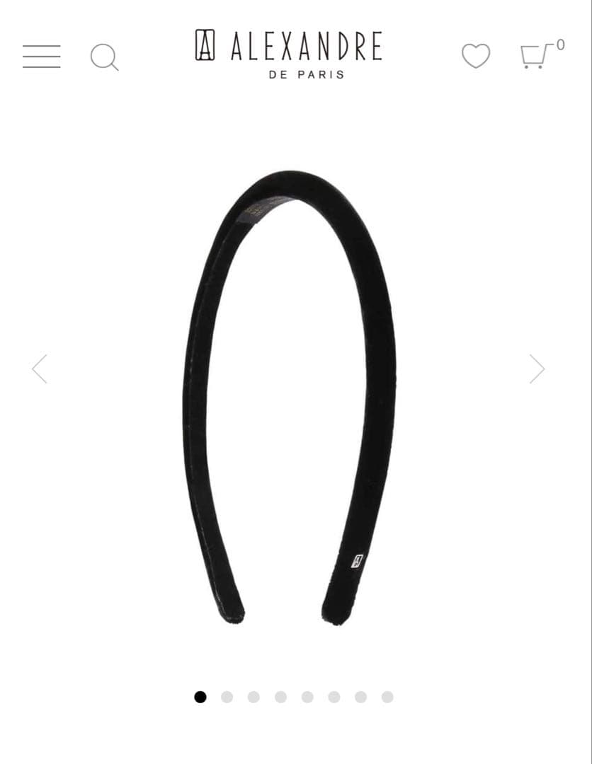 ALEXANDRE DE PARIS ベロア ブラック カチューシャ